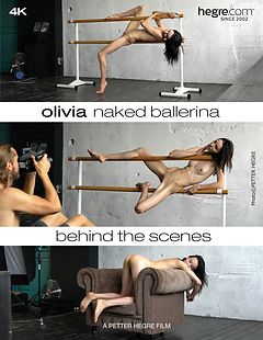 Olivia bailarina desnuda detrás de cámara