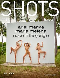 Ariel Marika Melena Maria nus dans la jungle