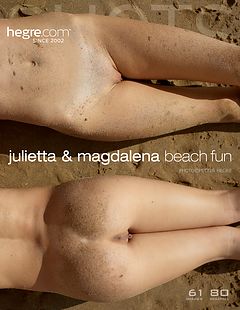 Zabawa na plaży Julietty i Magdaleny